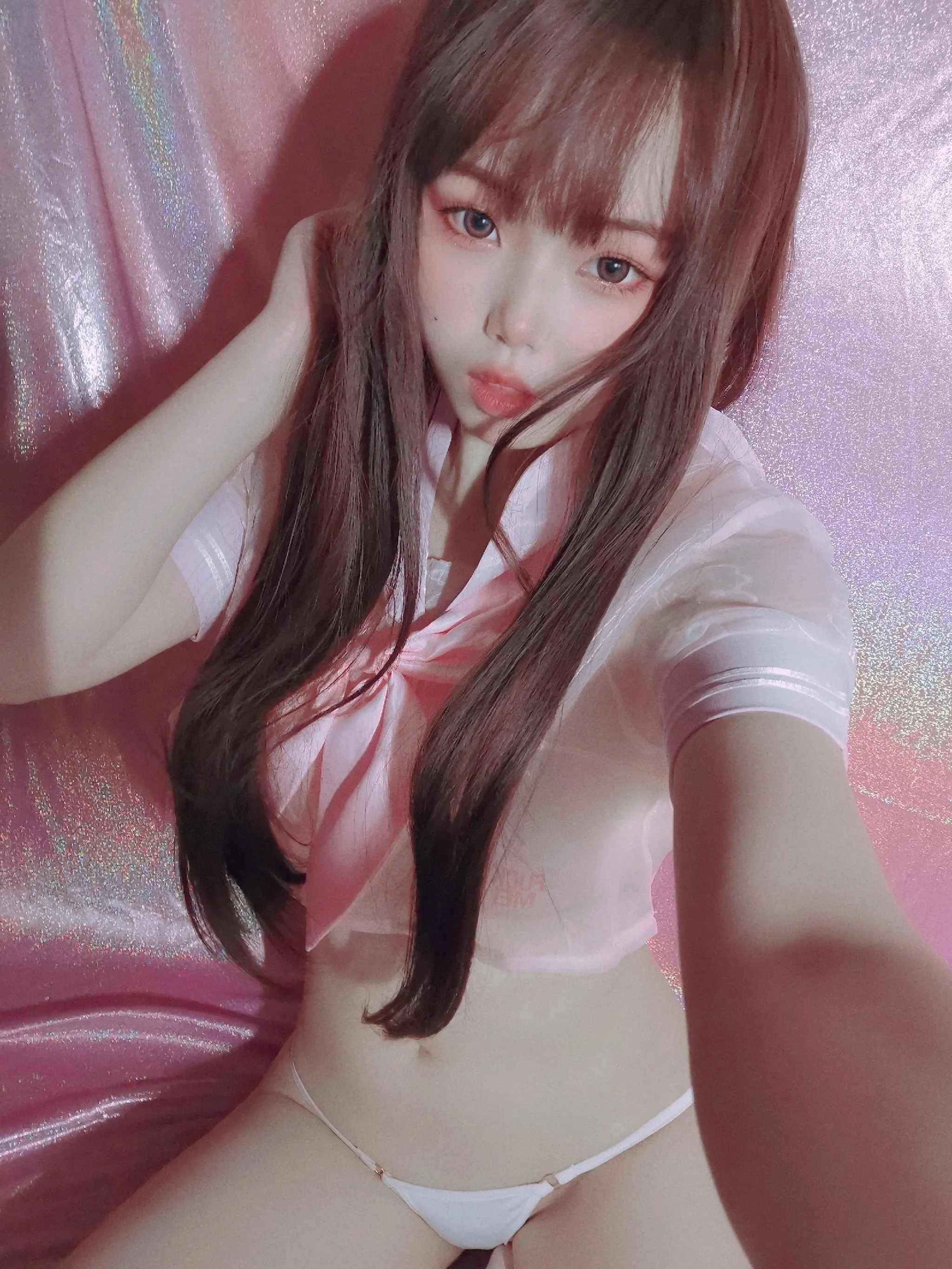七月喵子 – NO.17 粉嫩的水手服 [48P]插图9